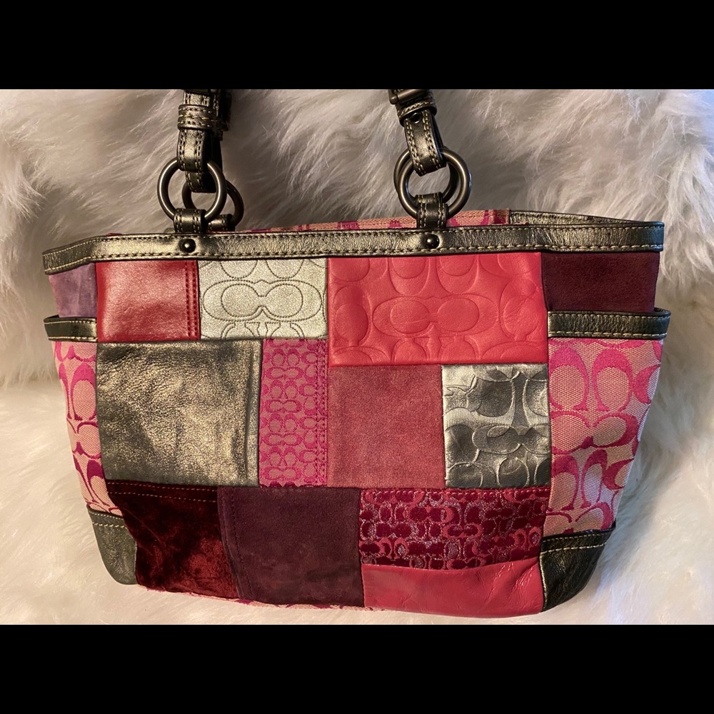 Vintage Coach patchwork handbag